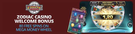 zodiac casino 80 free spins|Zodiac Casino Bonus Codes ️ 80 Mega Money Wheel Spins for $1.